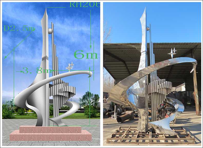 大型不銹鋼雕塑，不銹鋼雕塑廠家，室外大型景觀雕塑