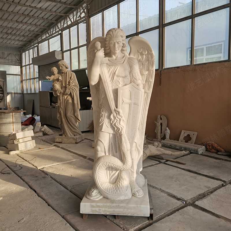 圣邁克雕塑,大理石圣邁克 圣邁克雕塑,大理石圣邁克