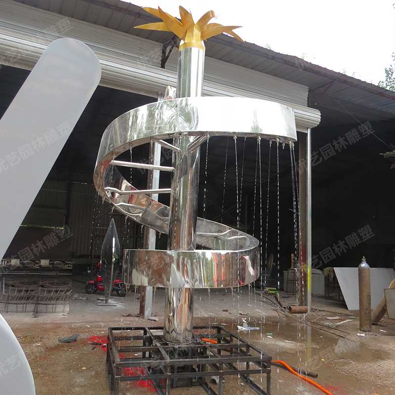 水景噴泉雕塑，不銹鋼雕塑廠家