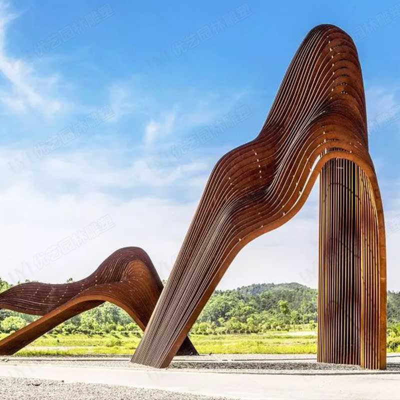 耐候鋼雕塑，景觀雕塑定制